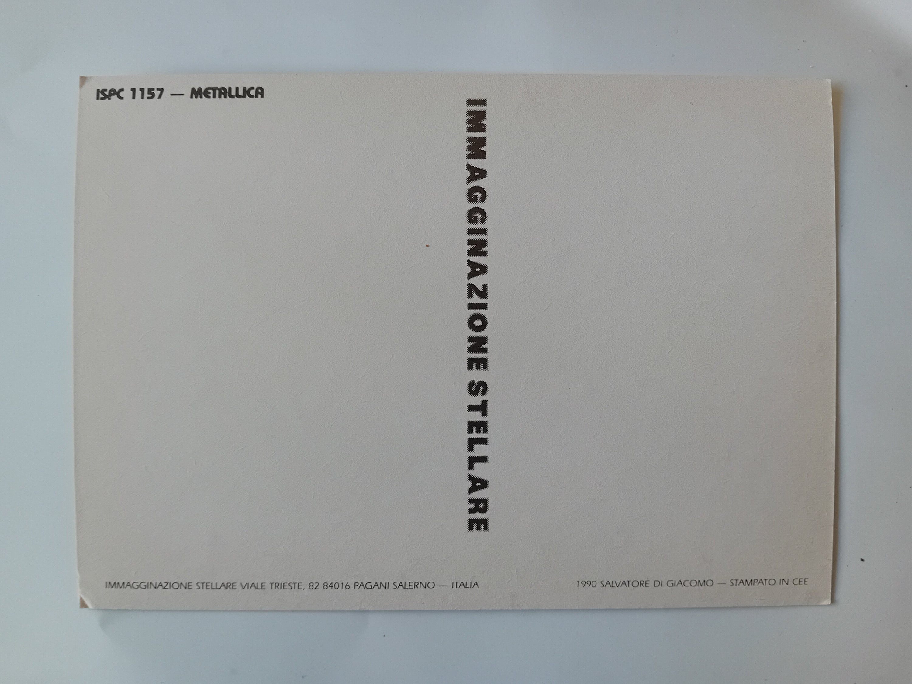 Metallica Original Vintage 1990 Postcard - Etsy