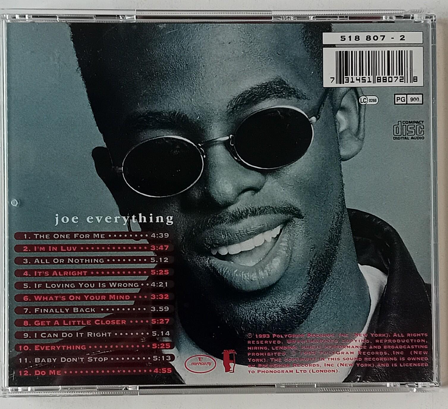 Joe - Everything - 1993 CD Brand New - Etsy
