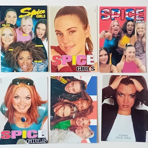 Spice Girls - Seis (6) postales originales de los años 90