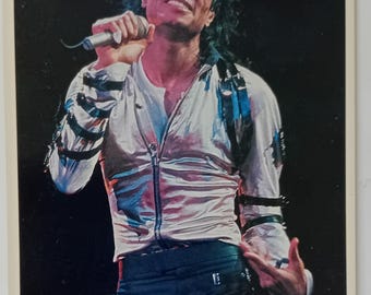 Cartão postal vintage de Michael Jackson dos anos 80