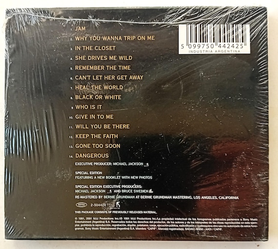 Michael Jackson Dangerous - CD Special Edition Remastered (made in