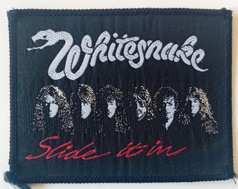 ホワイトスネイク 刺繍入り縫い付けパッチ | スネイク 英語