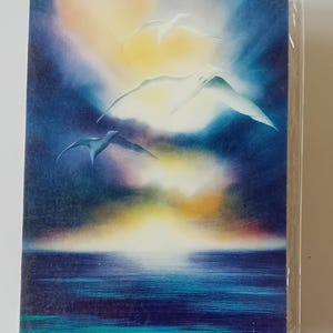 Triple Atardecer de Jan De Kok, Tarjeta de felicitación original vintage de 1987