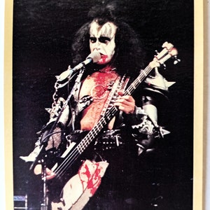 Postal original vintage de Gene Simmons de KISS de los años 80
