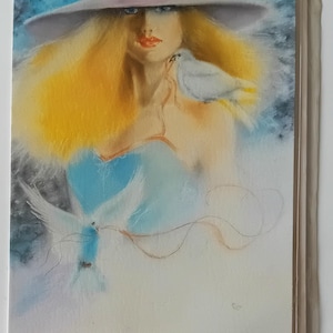 Tarjeta de felicitación original de 1988 con gráficos de corazón