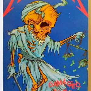Postal Metallica Damaged Justice Tour 88-89 Original Vintager de los años 80