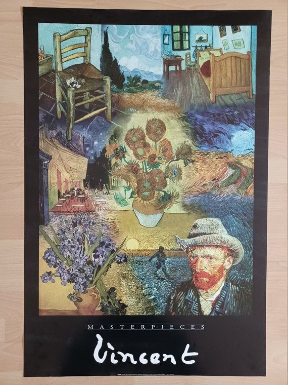 Vincent Van Gogh Meesterwerken Authentieke Collage - Etsy België