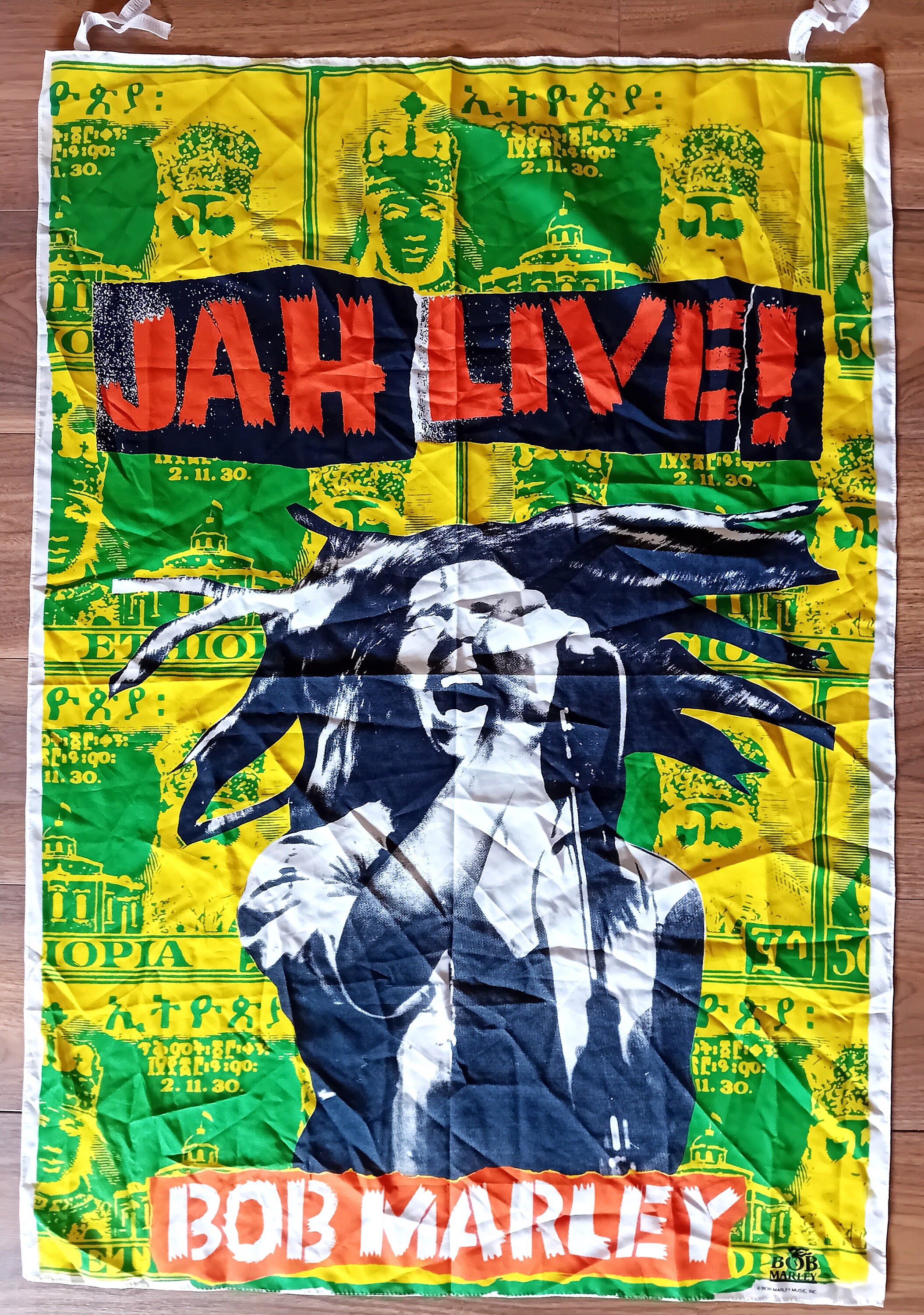 Bob Marley Jah Live! 1990's Vintage Textile Poster Flag - Etsy