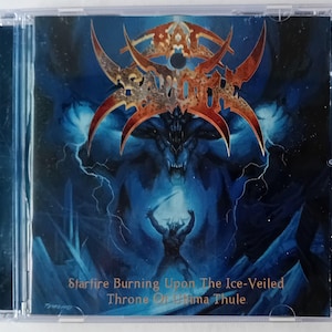 May include: A CD case with a blue and red design. The front cover features a band logo with the text "Starfire Burning Upon The Ice-Veiled Throne Of Ultima Thule".