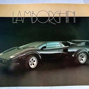 Lamborghini Countach Original 1987 Tarjeta Vintage Grande
