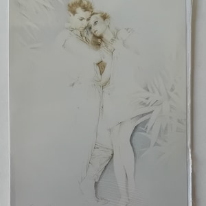 Tarjeta de felicitación original de Sarah Moon, vintage, 1986, nueva y sellada