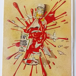Carte de vœux Heinz Ketchup Original 1984 vintage