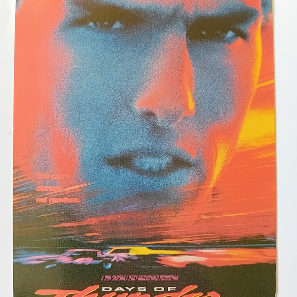 Days Of Thunder Tom Cruise Vintage 1990's Postcard