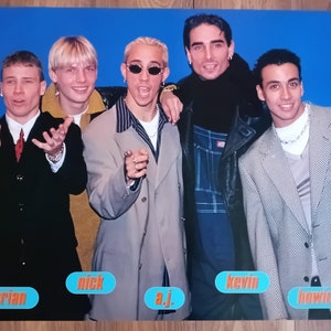 Pôster original dos Backstreet Boys dos anos 90