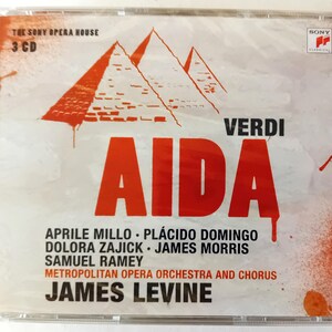 Giuseppe Verdi Placido Domingo Aprile Millo James Morris AIDA 3CD Brand New Versiegelt
