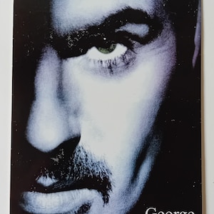 Carte postale George Michael vintage des années 1990