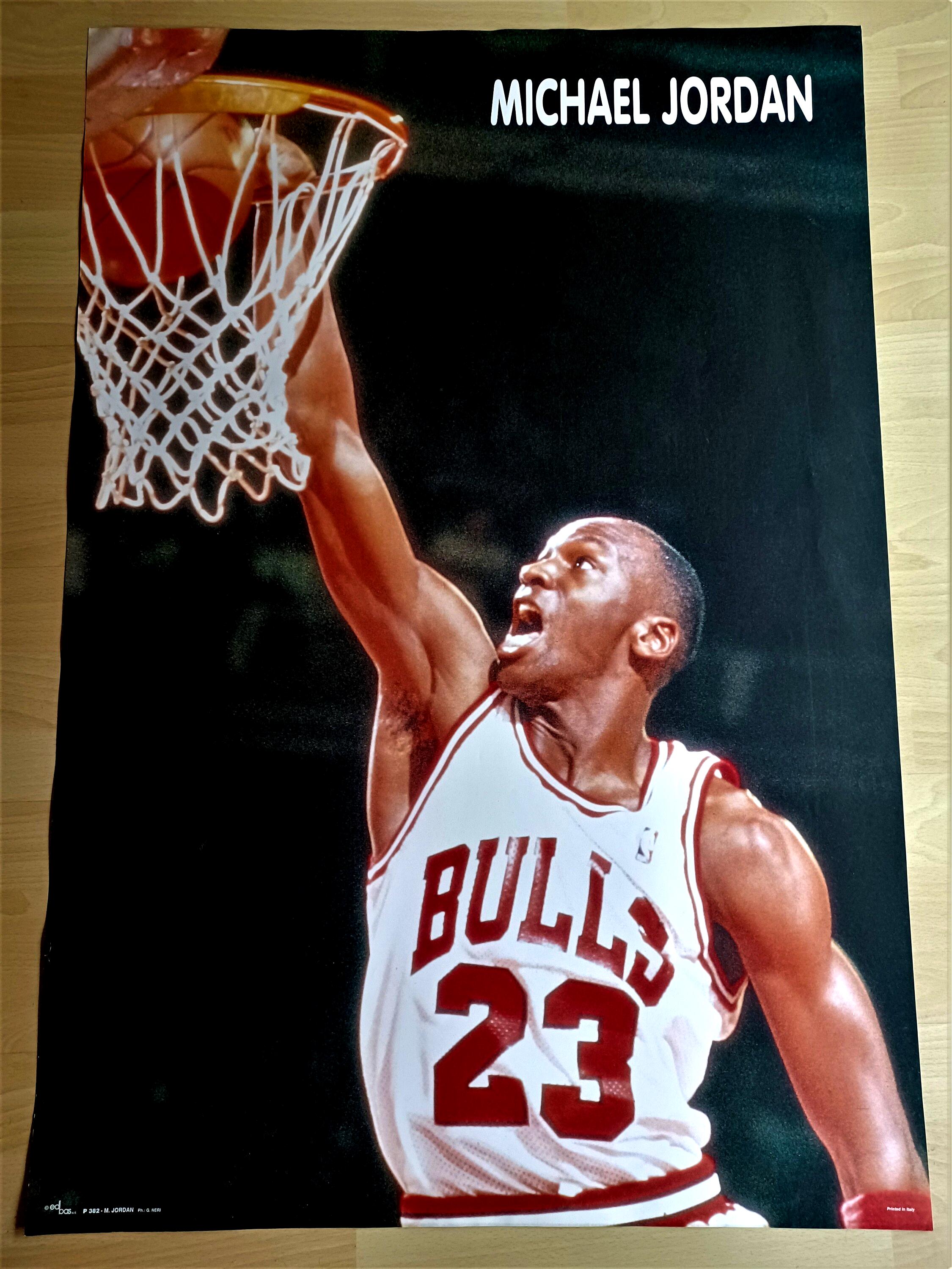 Michael Jordan Original 1980's Large Vintage Italian Poster - Etsy