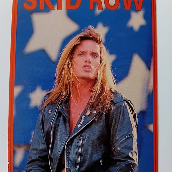 Carte postale originale de 1990 de Skid Row