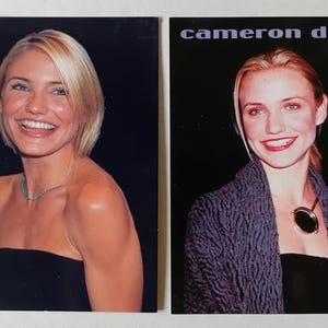 2 postales originales antiguas de Cameron Diaz