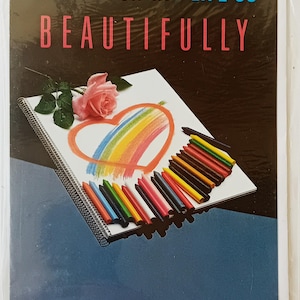 Tu colora la mia vita splendidamente Originale biglietto d'auguri Verkerke del 1986