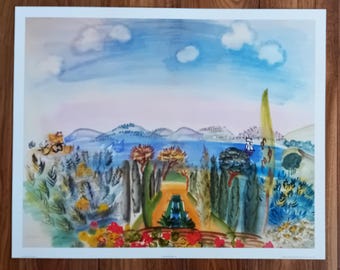ラウル デュフィ、ニースの海岸、希少画集画、新品額装付 ラウル デュフィ、ニースの海岸、希少画集画、新品額装付 - メルカリ