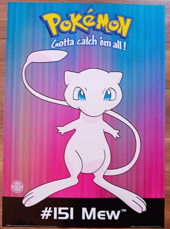 Buy Pokemon # 151 Mew Original Licensed Vintage Poster Online in India -  Etsy