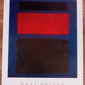 Mark Rothko 'Sin título' 1960 Auténtico estampado vintage grande de los años 90