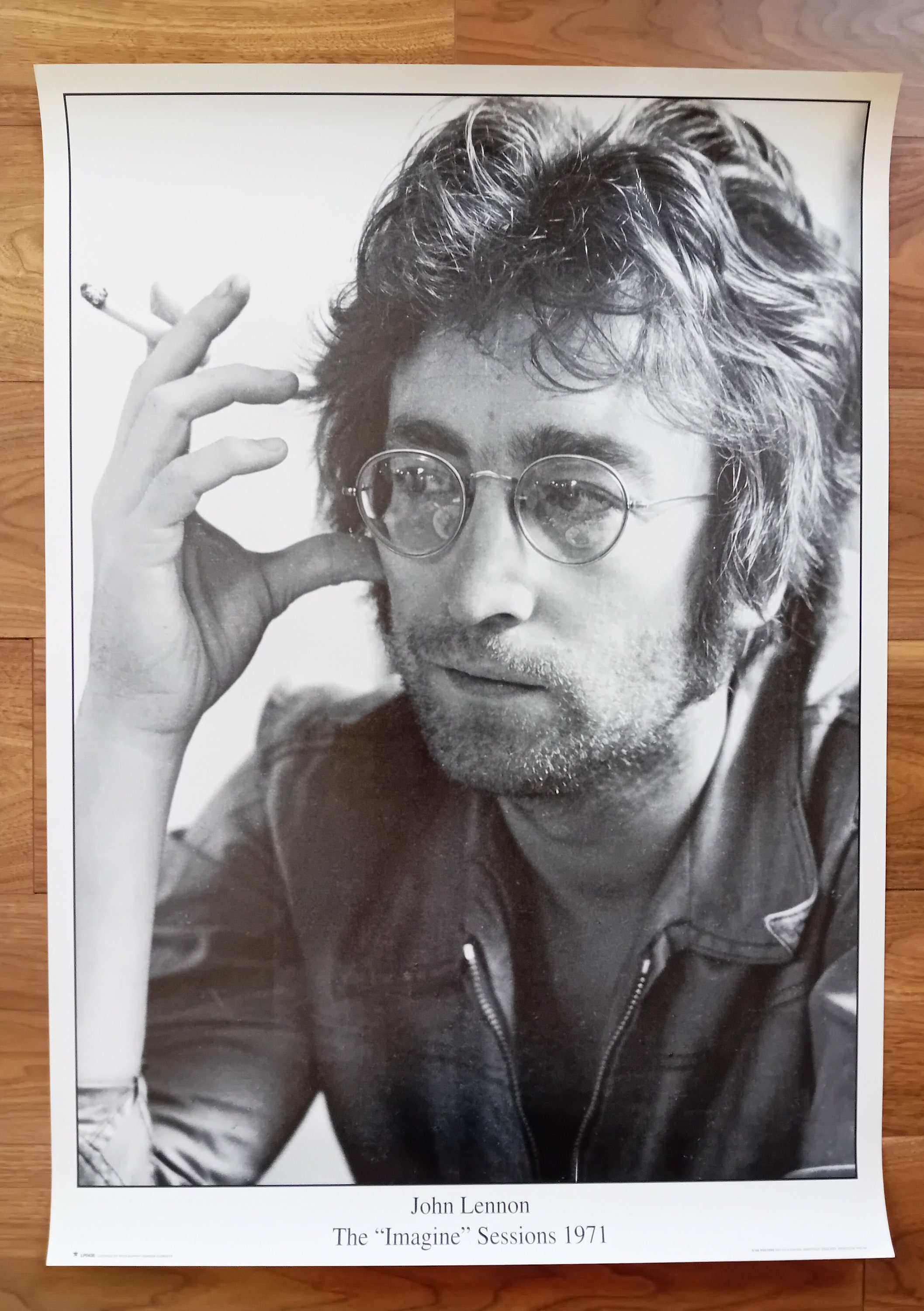 John Lennon the 'the Imagine' Sessions 1971 Original 1990's Poster