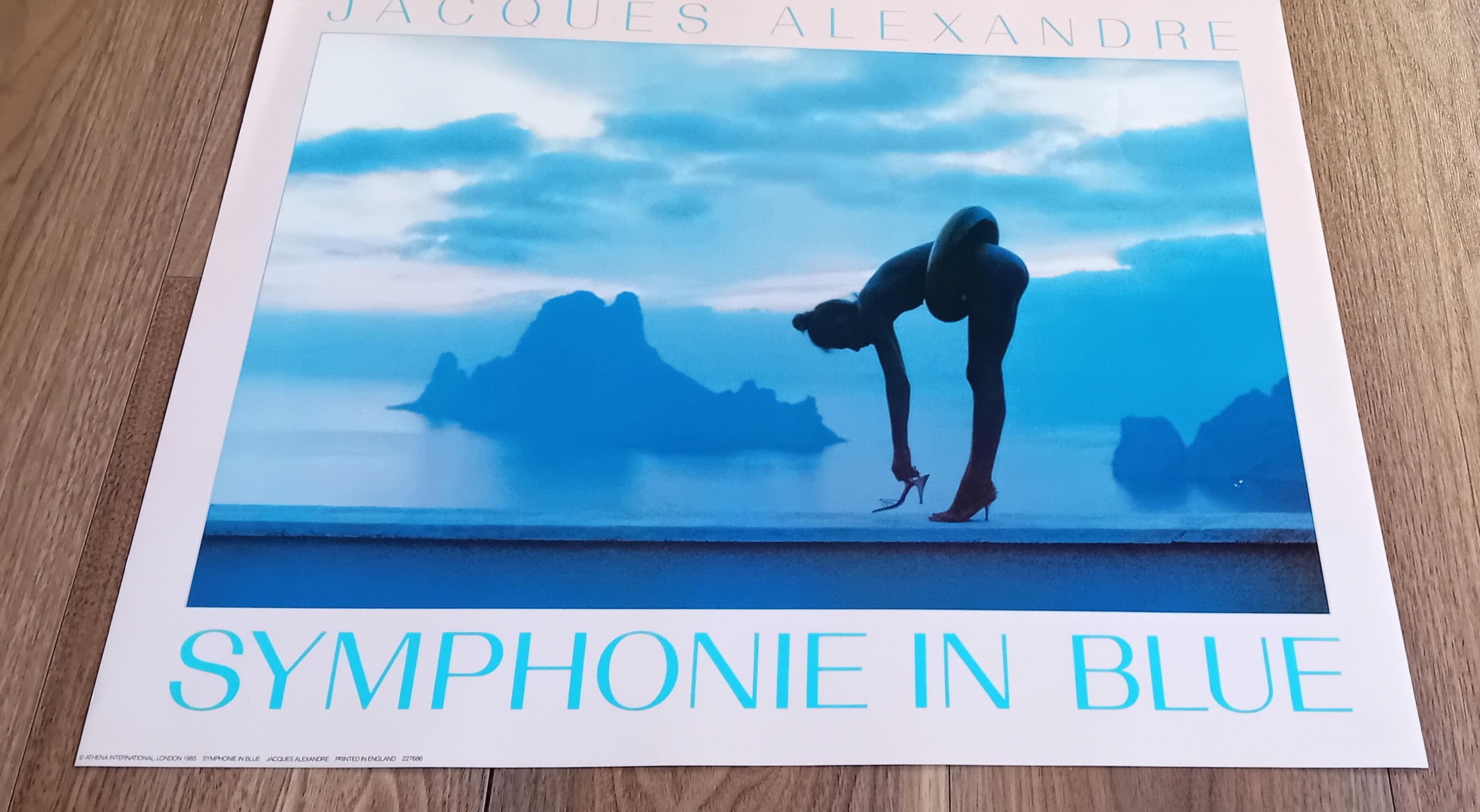 Jacques Alexandre 'symphonie in Blue' 1985 Large Original Athena