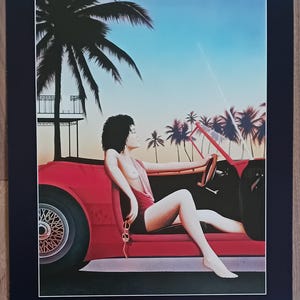Hot Evening Art by Dave Fields Original 1984 Poster Print