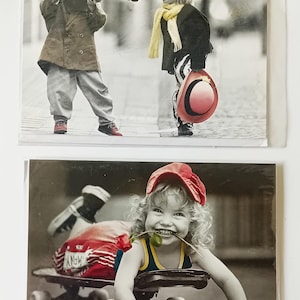 Fotografía de Kim Anderson: Dos tarjetas de felicitación vintage de 1992 y 1995