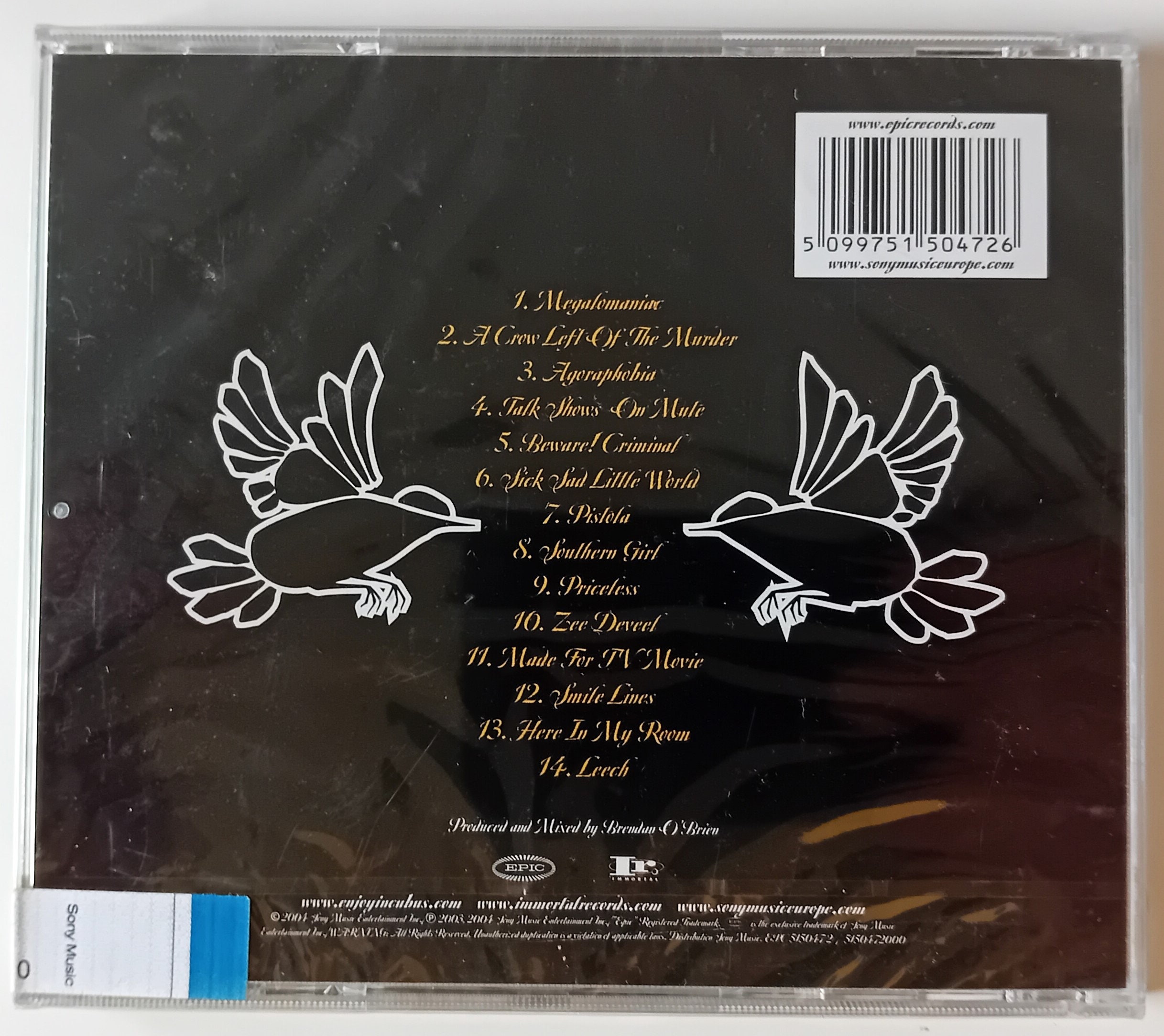Incubus - A Crow Left of the Murder CD 2004 Brand New Sealed