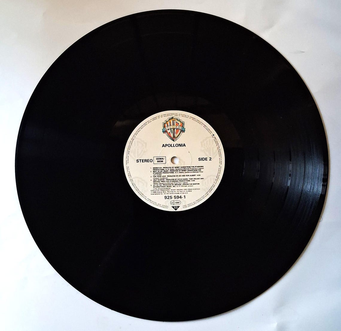 Apollonia Vinyl LP Record, 1988 Warner Bros. Made in Germany, foto 3 de 5