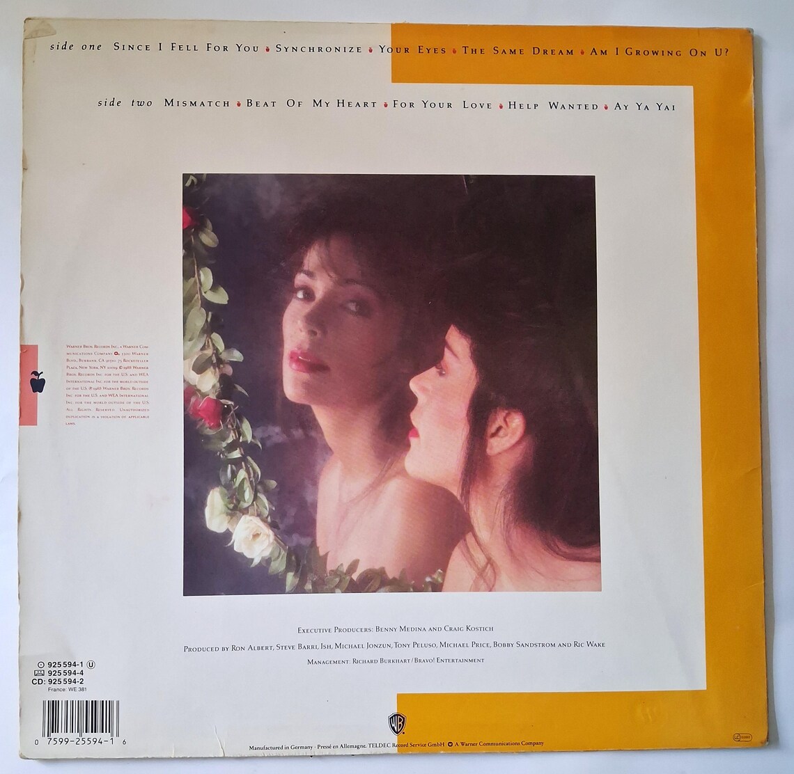 Apollonia Vinyl LP Record, 1988 Warner Bros. Made in Germany, foto 2 de 5