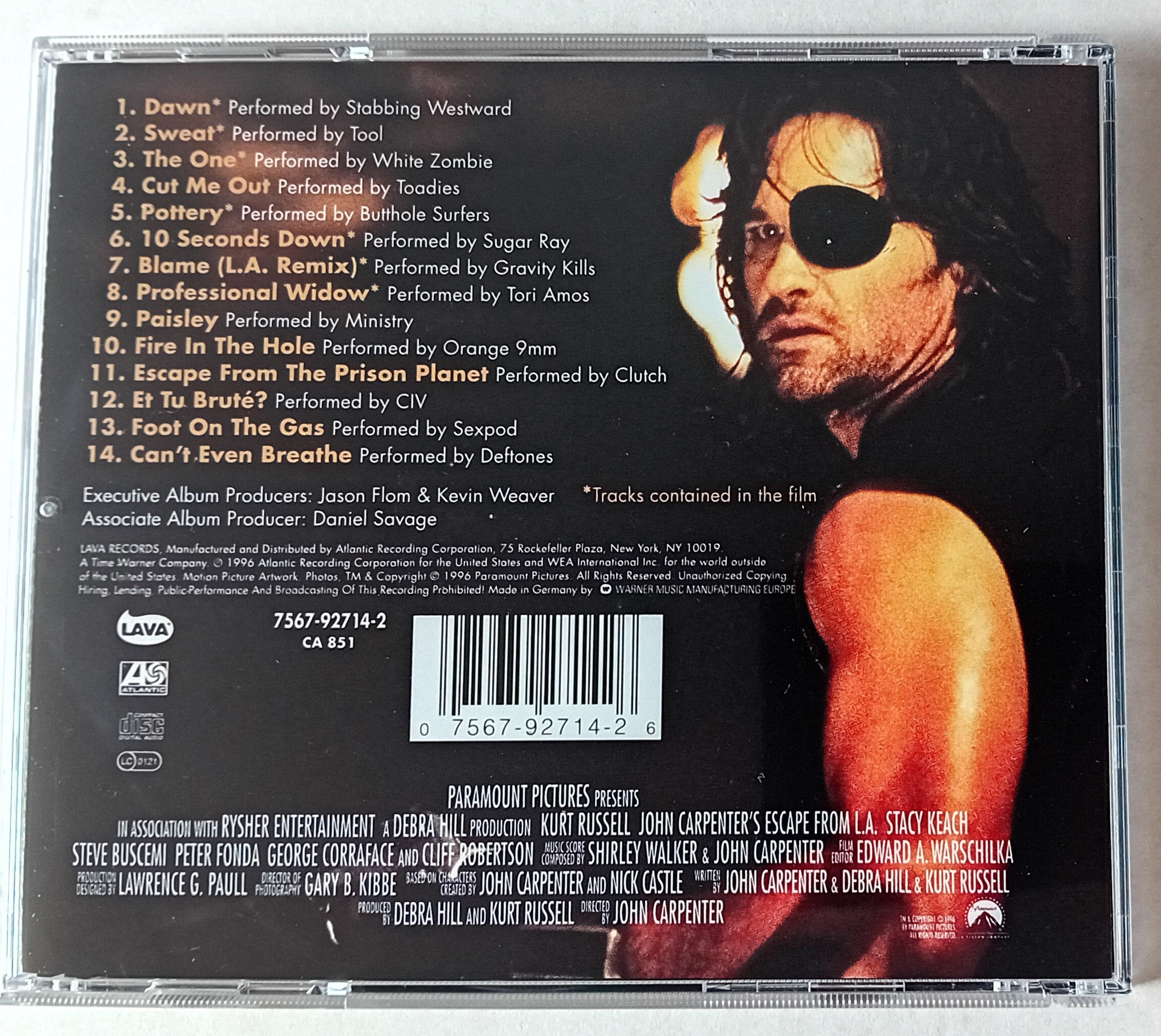 Escape From L.A. Music From and Inspired by John Carpenter CD 1996