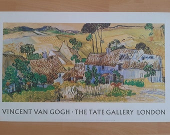 Vintage 1987 Van Gogh “Farms Near Auvers” Tate Gallery Art Exhibition Poster Vintage 1987 Van Gogh “Farms Near Auvers” Tate Gallery Art Exhibition Poster