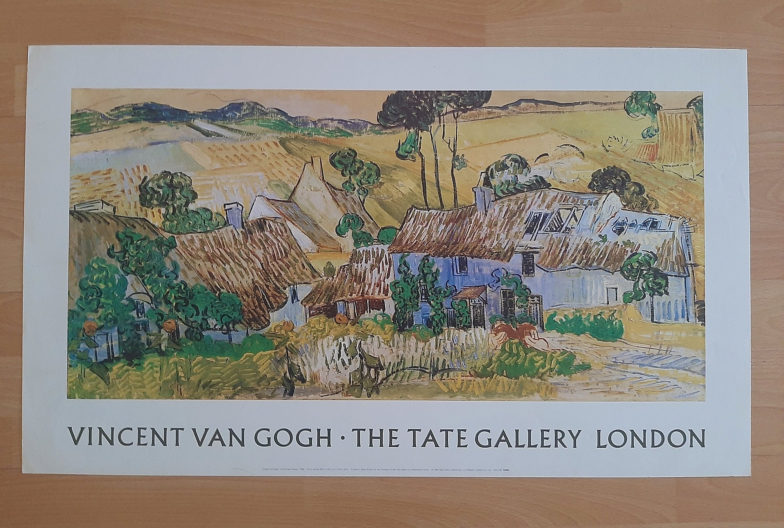 Vintage 1987 Van Gogh “Farms Near Auvers” Tate Gallery Art Exhibition Poster Vintage 1987 Van Gogh “Farms Near Auvers” Tate Gallery Art Exhibition Poster