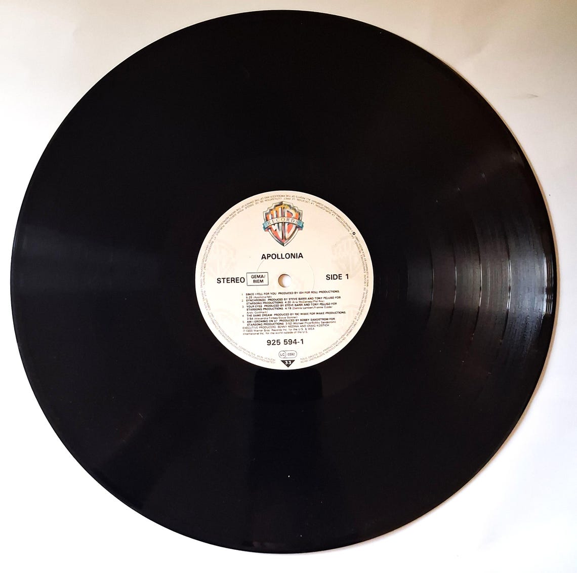Apollonia Vinyl LP Record, 1988 Warner Bros. Made in Germany, foto 4 de 5