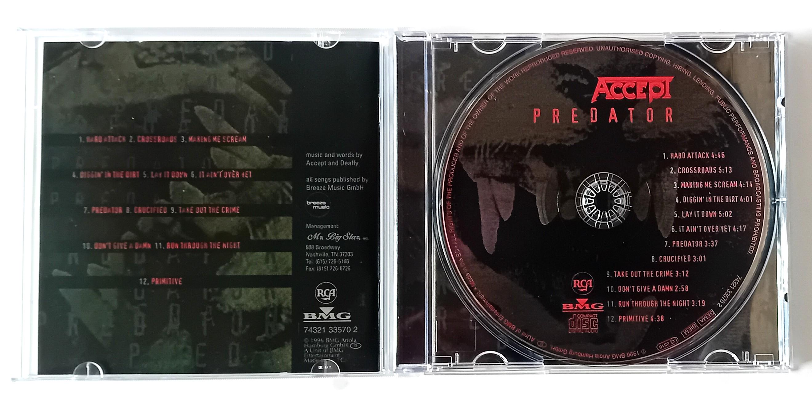 Accept - Predator - 1996 CD (sonopress) Brand New - Etsy