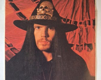 La secta - Ian Astbury - Pegatina vintage de los años 80