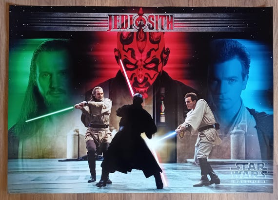 Star Wars Episodes 1 Jedi Vs Sith Original 1990's Poster - Etsy
