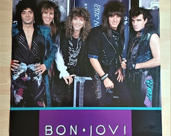 ジョン・BON JOVI 1989 コンサート ポスターは、オリジナルの