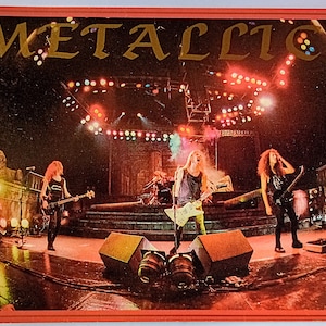 Postal Original Vintage de los años 80 de Metallica
