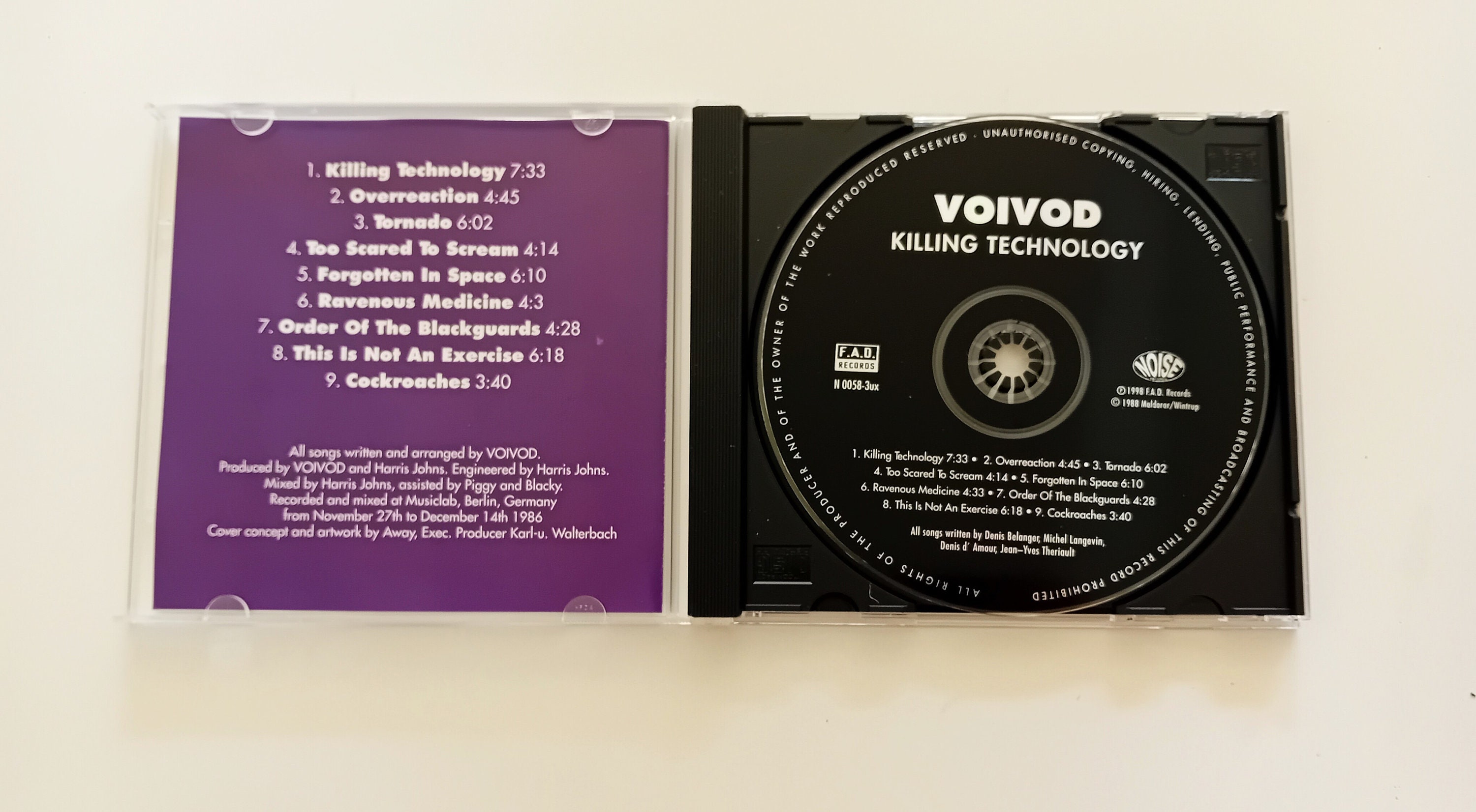 Voivod - Killing Technology 1998 CD New - Etsy
