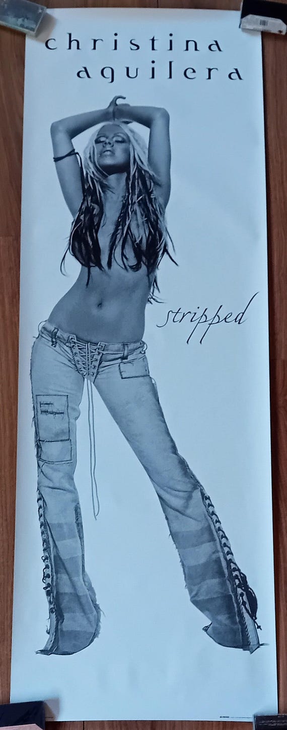 Christina Aguilera Stripped ポスター Christina Aguilera Stripped Original 2002 Huge (21 X 62