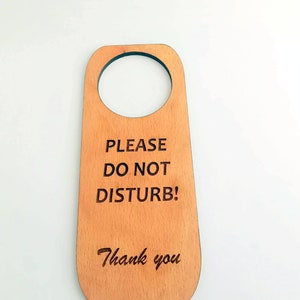 Personalized Do Not Disturb wooden Door Sign, Custom side, Door sign, Hotel decor, Wooden sign, Environmental Friendly Green materials image 2