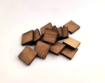 100 pcs Unsanded Walnut Squares, Unfinished cutouts,  Walnut Wood, Buyers gifts, Friends gifts, Environmental Friendly Green materials