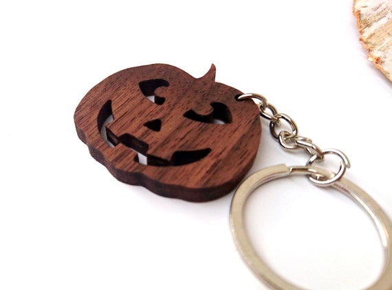 Lot 36 Porte-clés En Bois Brut Halloween - Formes Citrouille, Fantôme, Paume, Avec Pinceau, Loisirs Créatifs