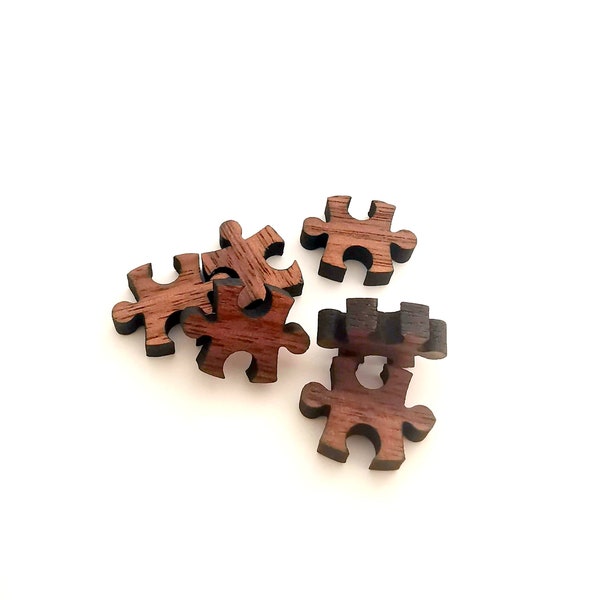 8x Small Wooden Cutouts, Puzzle Cutouts,  Walnut Wood, Buyers gifts, Friends gifts, Environmental Friendly Green materials