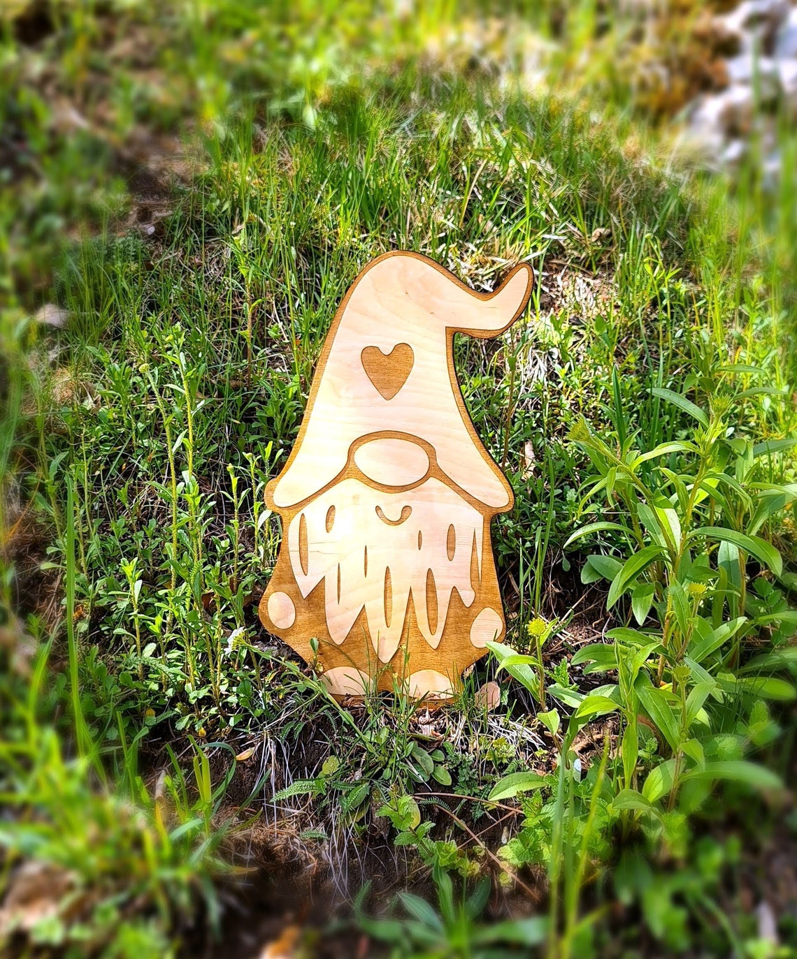 Garden Gnome Wooden Garden Gnome Beech Gnome Wooden Gnome Etsy